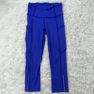 Lululemon Fast & Free Crop II *Nulux 19" Moroccan Blue